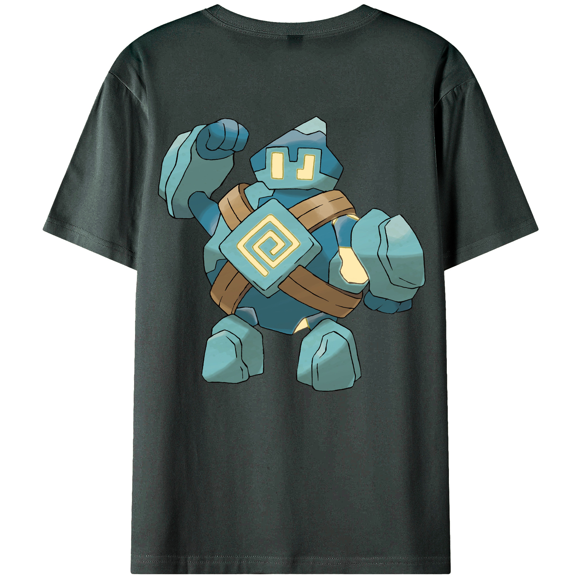 （画像用） ポケットモンスター Pokémon 綿100％ メンズ半袖Tシャツ（バックプリント） 通気性